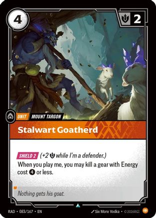 Stalwart Goatherd (083/167) [Radiance] Foil Riftbound Singles Riot Games
