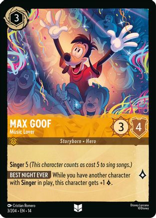 Max Goof - Music Lover (3/204) [Hyperia City] Lorcana Single Disney