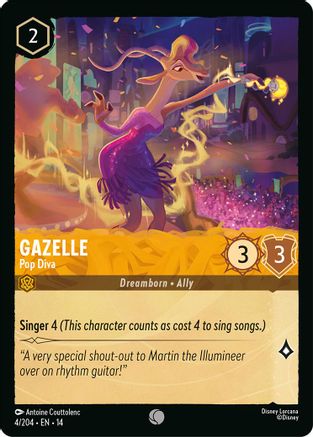 Gazelle - Pop Diva (4/204) [Hyperia City] Lorcana Single Disney