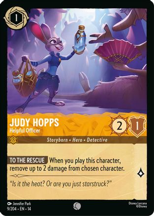 Judy Hopps - Helpful Officer (9/204) [Hyperia City] Lorcana Single Disney