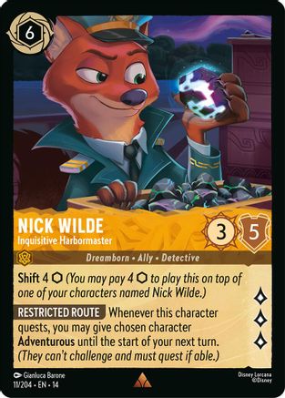 Nick Wilde - Inquisitive Harbormaster (11/204) [Hyperia City] Lorcana Single Disney