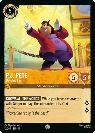 P.J. Pete - Devoted Fan (12/204) [Hyperia City] Lorcana Single Disney