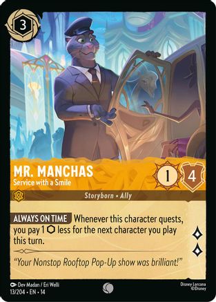 Mr. Manchas - Service with a Smile (13/204) [Hyperia City] Lorcana Single Disney