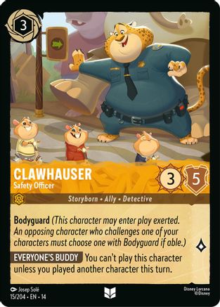 Clawhauser - Safety Officer (15/204) [Hyperia City] Cold Foil Lorcana Single Disney