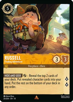 Russell - Finding Adventure (20/204) [Hyperia City] Cold Foil Lorcana Single Disney