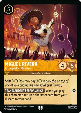 Miguel Rivera - Accomplished Musician (26/204) [Hyperia City] Lorcana Single Disney