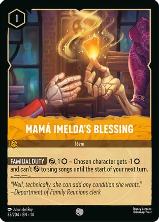 Mama Imelda's Blessing (33/204) [Hyperia City] Lorcana Single Disney