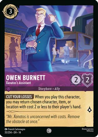 Owen Burnett - Xanatos's Assistant (35/204) [Hyperia City] Lorcana Single Disney
