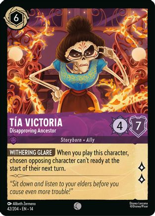 Tia Victoria - Disapproving Ancestor (42/204) [Hyperia City] Lorcana Single Disney
