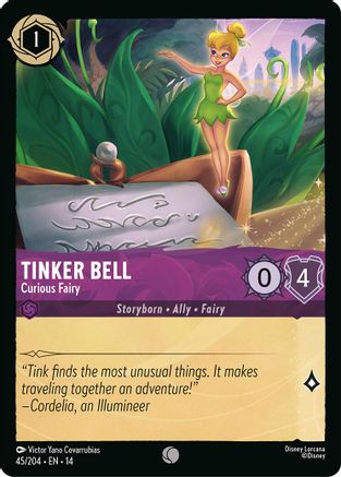 Tinker Bell - Curious Fairy (45/204) [Hyperia City] Lorcana Single Disney