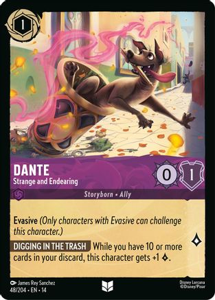 Dante - Strange and Endearing (48/204) [Hyperia City] Cold Foil Lorcana Single Disney