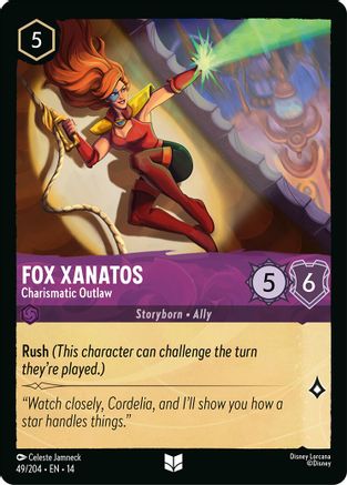 Fox Xanatos - Charismatic Outlaw (49/204) [Hyperia City] Lorcana Single Disney