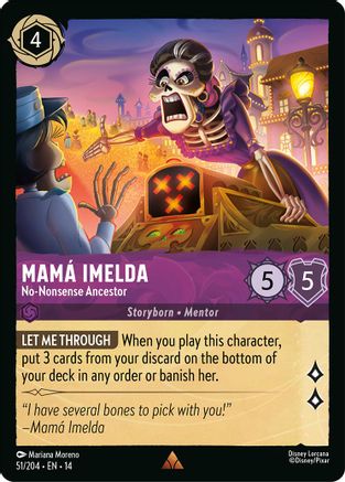 Mama Imelda - No-Nonsense Ancestor (51/204) [Hyperia City] Cold Foil Lorcana Single Disney