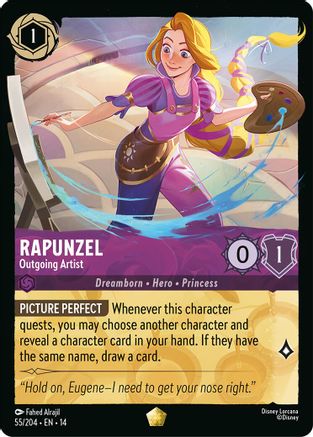 Rapunzel - Outgoing Artist (55/204) [Hyperia City] Lorcana Single Disney