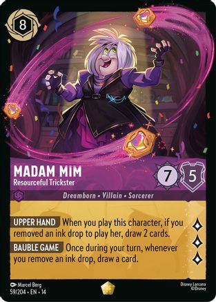 Madam Mim - Resourceful Trickster (59/204) [Hyperia City] Cold Foil Lorcana Single Disney