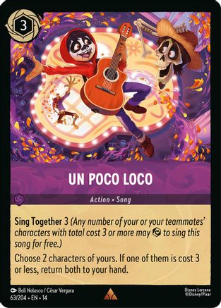 Un Poco Loco (63/204) [Hyperia City] Cold Foil Lorcana Single Disney