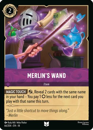 Merlin's Wand (66/204) [Hyperia City] Cold Foil Lorcana Single Disney