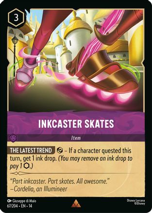 Inkcaster Skates (67/204) [Hyperia City] Cold Foil Lorcana Single Disney