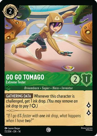 Go Go Tomago - Extreme Tester (72/204) [Hyperia City] Lorcana Single Disney