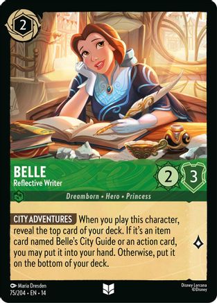 Belle - Reflective Writer (75/204) [Hyperia City] Lorcana Single Disney