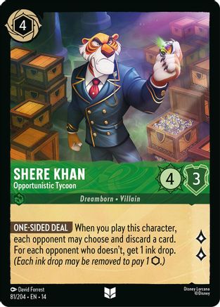 Shere Khan - Opportunistic Tycoon (81/204) [Hyperia City] Lorcana Single Disney