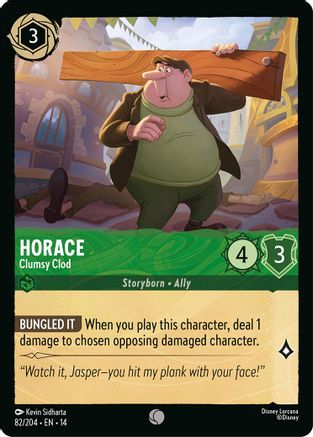 Horace - Clumsy Clod (82/204) [Hyperia City] Cold Foil Lorcana Single Disney