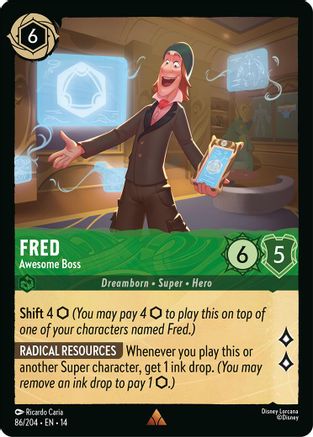 Fred - Awesome Boss (86/204) [Hyperia City] Cold Foil Lorcana Single Disney