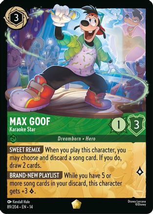 Max Goof - Karaoke Star (89/204) [Hyperia City] Lorcana Single Disney