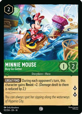 Minnie Mouse - Busy Go-Getter (92/204) [Hyperia City] Lorcana Single Disney