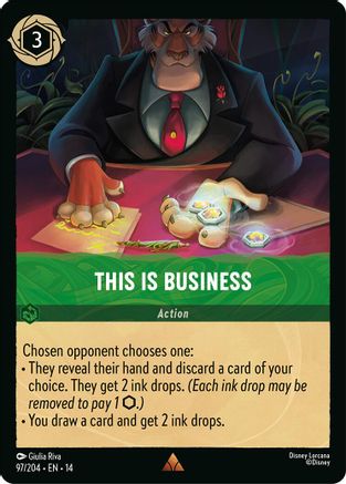This Is Business (97/204) [Hyperia City] Cold Foil Lorcana Single Disney