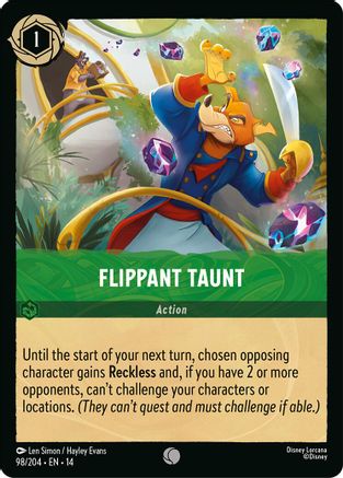 Flippant Taunt (98/204) [Hyperia City] Lorcana Single Disney