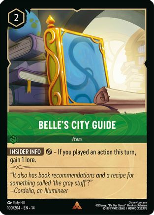 Belle's City Guide (100/204) [Hyperia City] Cold Foil Lorcana Single Disney