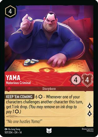 Yama - Notorious Criminal (107/204) [Hyperia City] Cold Foil Lorcana Single Disney