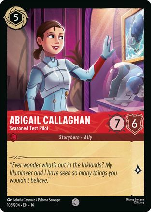 Abigail Callaghan - Seasoned Test Pilot (108/204) [Hyperia City] Lorcana Single Disney