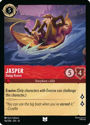 Jasper - Dodgy Boater (114/204) [Hyperia City] Cold Foil Lorcana Single Disney