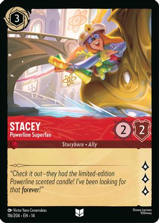 Stacey - Powerline Superfan (116/204) [Hyperia City] Lorcana Single Disney
