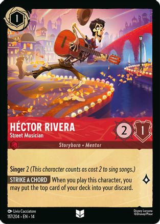 Hector Rivera - Street Musician (117/204) [Hyperia City] Lorcana Single Disney
