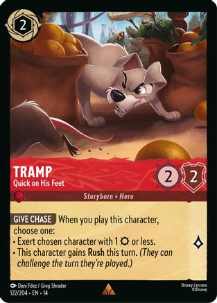 Tramp - Quick on His Feet (122/204) [Hyperia City] Lorcana Single Disney