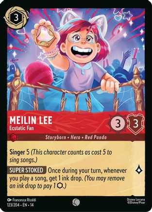 Meilin Lee - Ecstatic Fan (123/204) [Hyperia City] Lorcana Single Disney
