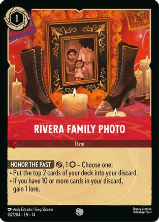 Rivera Family Photo (132/204) [Hyperia City] Cold Foil Lorcana Single Disney