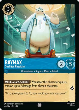 Baymax - Qualified Physician (140/204) [Hyperia City] Lorcana Single Disney
