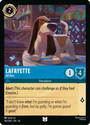 Lafayette - All Ears (142/204) [Hyperia City] Lorcana Single Disney