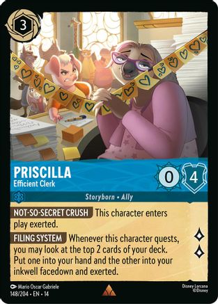 Priscilla - Efficient Clerk (148/204) [Hyperia City] Lorcana Single Disney