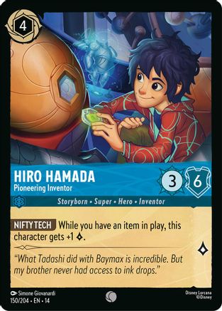 Hiro Hamada - Pioneering Inventor (150/204) [Hyperia City] Lorcana Single Disney