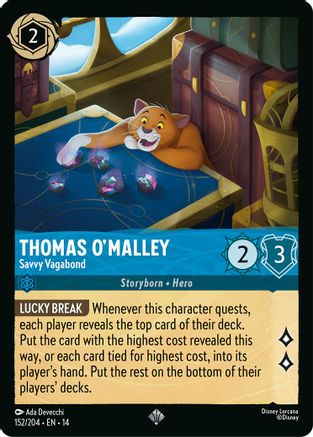 Thomas O'Malley - Savvy Vagabond (152/204) [Hyperia City] Cold Foil Lorcana Single Disney