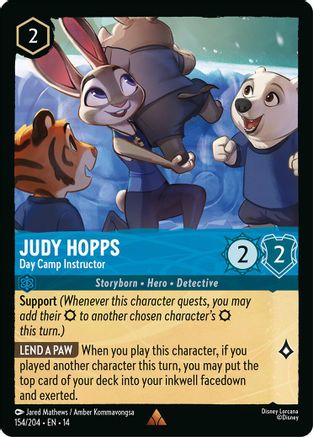 Judy Hopps - Day Camp Instructor (154/204) [Hyperia City] Lorcana Single Disney