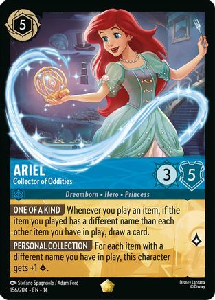 Ariel - Collector of Oddities (156/204) [Hyperia City] Cold Foil Lorcana Single Disney