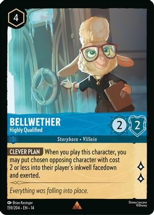 Bellwether - Highly Qualified (159/204) [Hyperia City] Lorcana Single Disney
