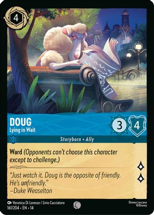 Doug - Lying in Wait (161/204) [Hyperia City] Cold Foil Lorcana Single Disney