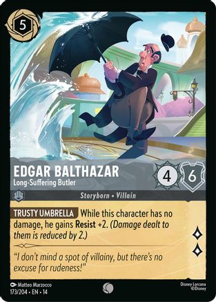 Edgar Balthazar - Long-Suffering Butler (173/204) [Hyperia City] Lorcana Single Disney